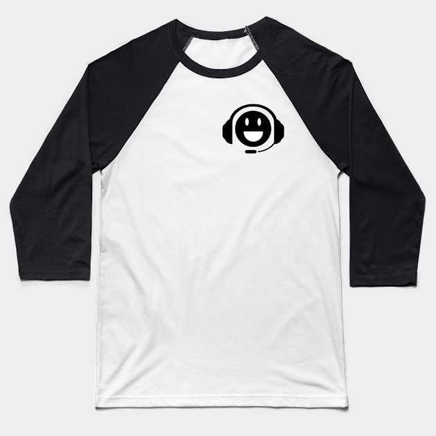 Gamoji Dark Happy Alt Baseball T-Shirt by Gamers Gear